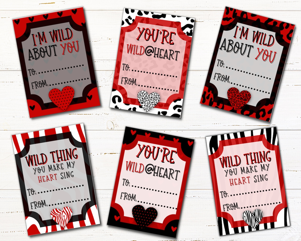 Teen Printable Valentines Cards Teen Class Valentines Kid's Valentines ...
