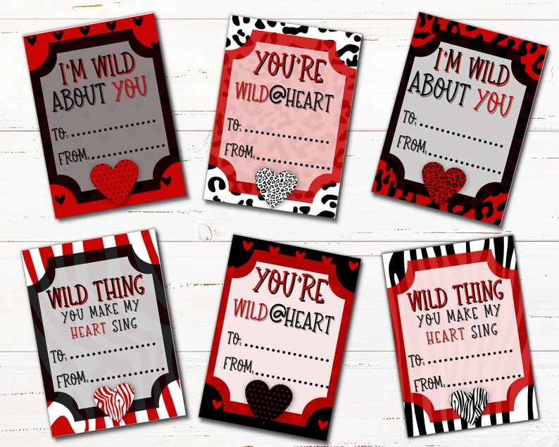 Teen Printable Valentines Cards Teen Class Valentines Kid's Valentines ...