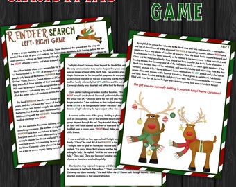 Left Right Game | Left Right Christmas Games | Christmas Exchange Game | Gift Exchange Game | Printable Party Game | Christmas Printable