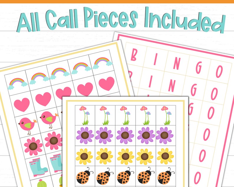 Spring Bingo | Printable Bingo for Kids| Kids Spring Activities ...