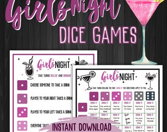 2 Girls Night Dice Games | Drinking Games | Girls Night Out | Girls Night Drinking Games | Girls Night In | Girls Weekend | Adult Dice Games