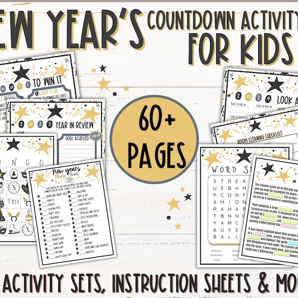 Kids New Year's Game | NYE Kids Game | New Year Kid Games | New Years Countdown | new years word scramble | NYE kid games | Minute to Win It