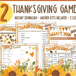 Thanksgiving Games for Kids | Printable Activity Sheets | 12 Fall Thanksgiving Activities