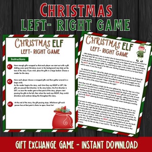 Pass the Gift Game, Christmas Pass the Gift, Printable Christmas Games, Pass the Prize Christmas Gift Exchange Game, Digital Download