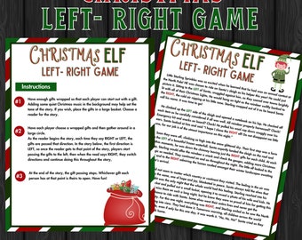 Left Right Game | Left Right Christmas Game | Christmas Exchange Game | Gift Exchange Game | Christmas Printable | Printable Party Game