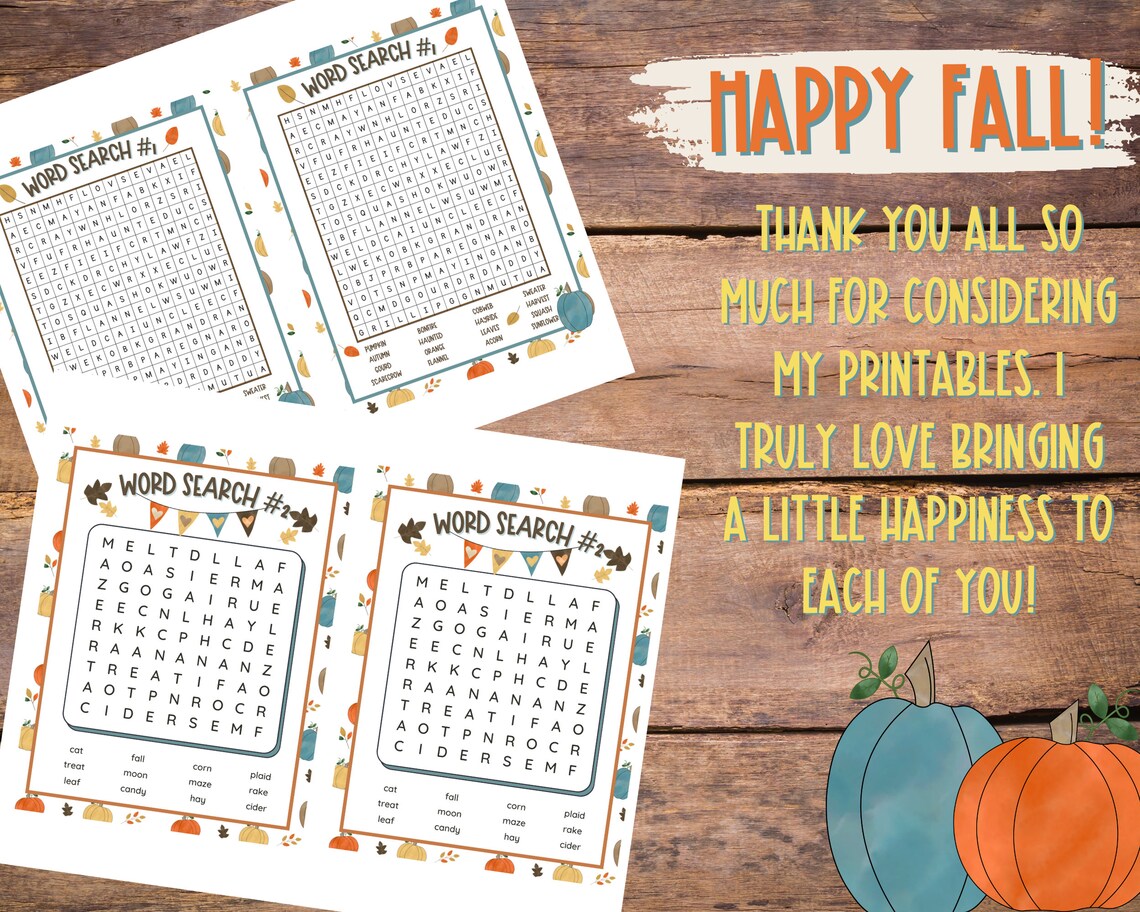 Fall Games, Autumn Games, Fun Party Games, Fall Printables, Autumn ...