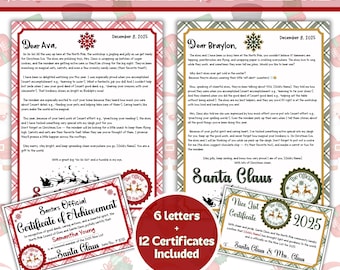 Santa Letter Printable, Personalized Santa Claus Letter, Editable Nice List Certificate, Christmas Letter from Santa, Santa Nice List Letter