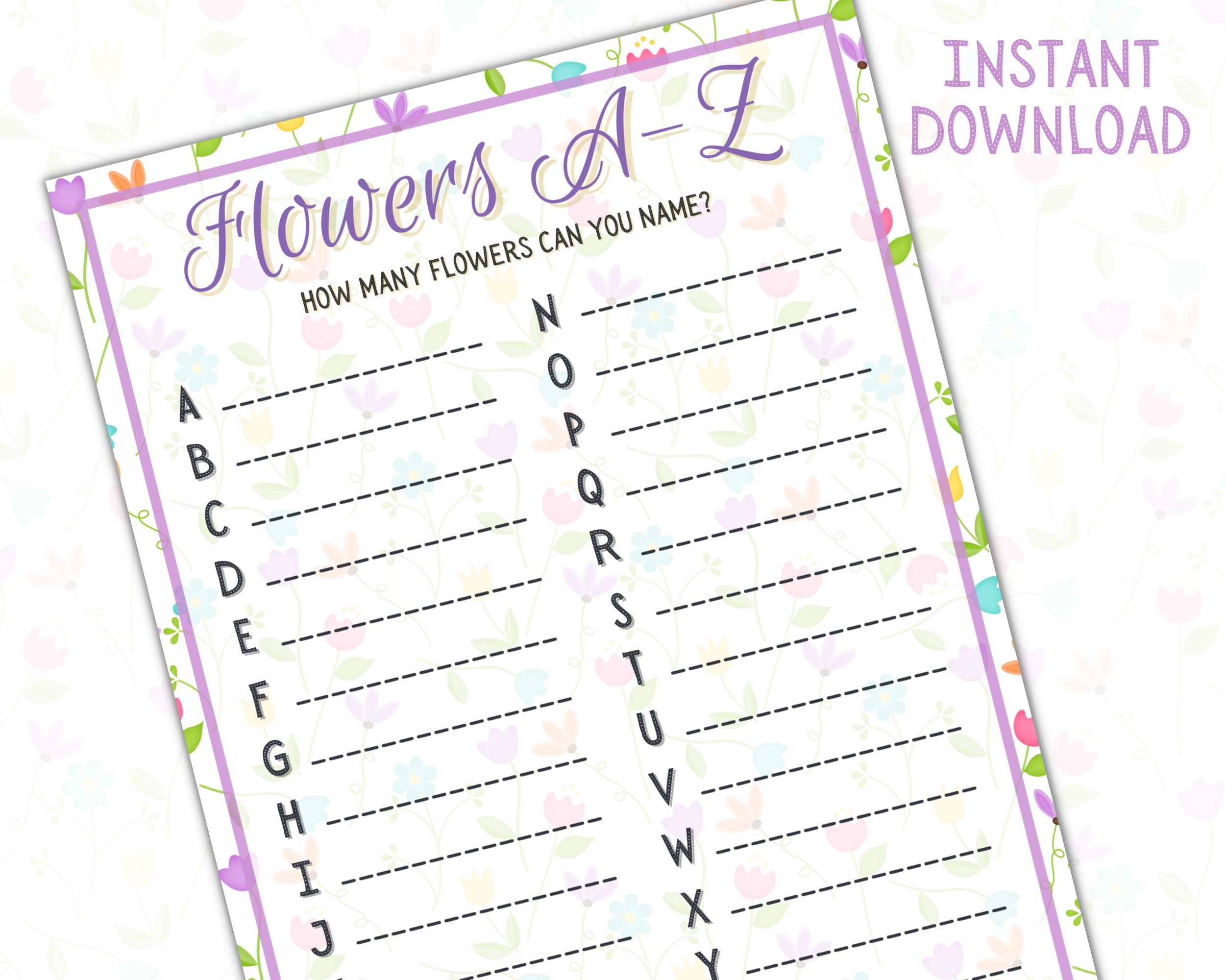Spring printable games garden printable games spring flower games
