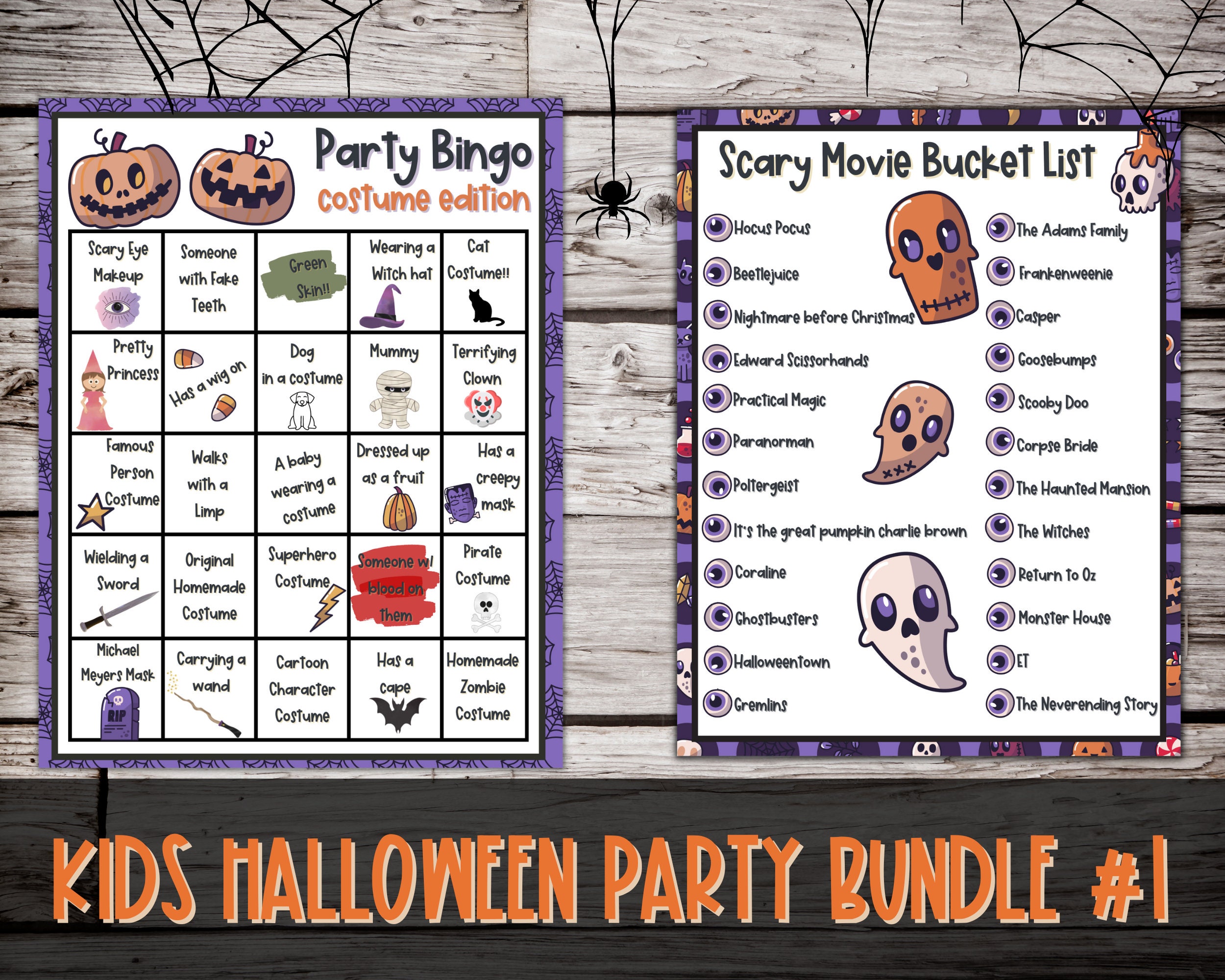 Kids Halloween Printables, Halloween Party Games, Halloween Game Bundle ...