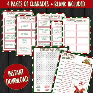 Christmas Party Game Christmas Trivia Left Right Game Feud Pass the Gift Christmas Dice Game Minute to Win it Charades Adult image 7