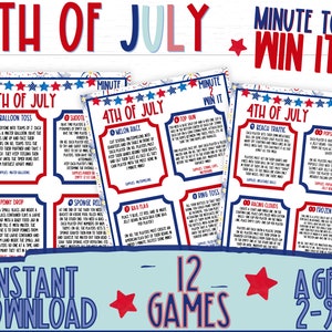4th of July Minute to Win It | Independence Day Game | 4th of July Party Games | Minute to Win It | Fourth of July | USA | July 4th Activity