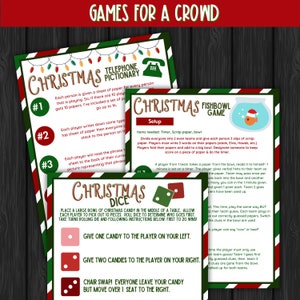 Christmas Party Game Christmas Trivia Left Right Game Feud Pass the Gift Christmas Dice Game Minute to Win it Charades Adult image 5