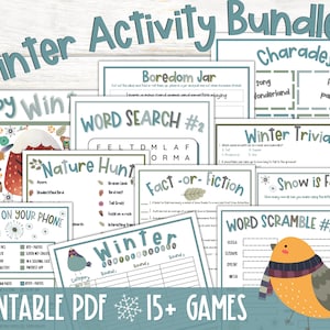 Winter Games, Winter Activities, Kids Winter Games, Winter Printables, Winter Party Games, Winter Family Activities, Kids Winter Activities
