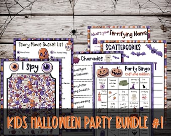 Kids Halloween Printables, Halloween Party Games, Halloween Game Bundle, Kids Halloween Games, Printable Halloween Games, Halloween Activity