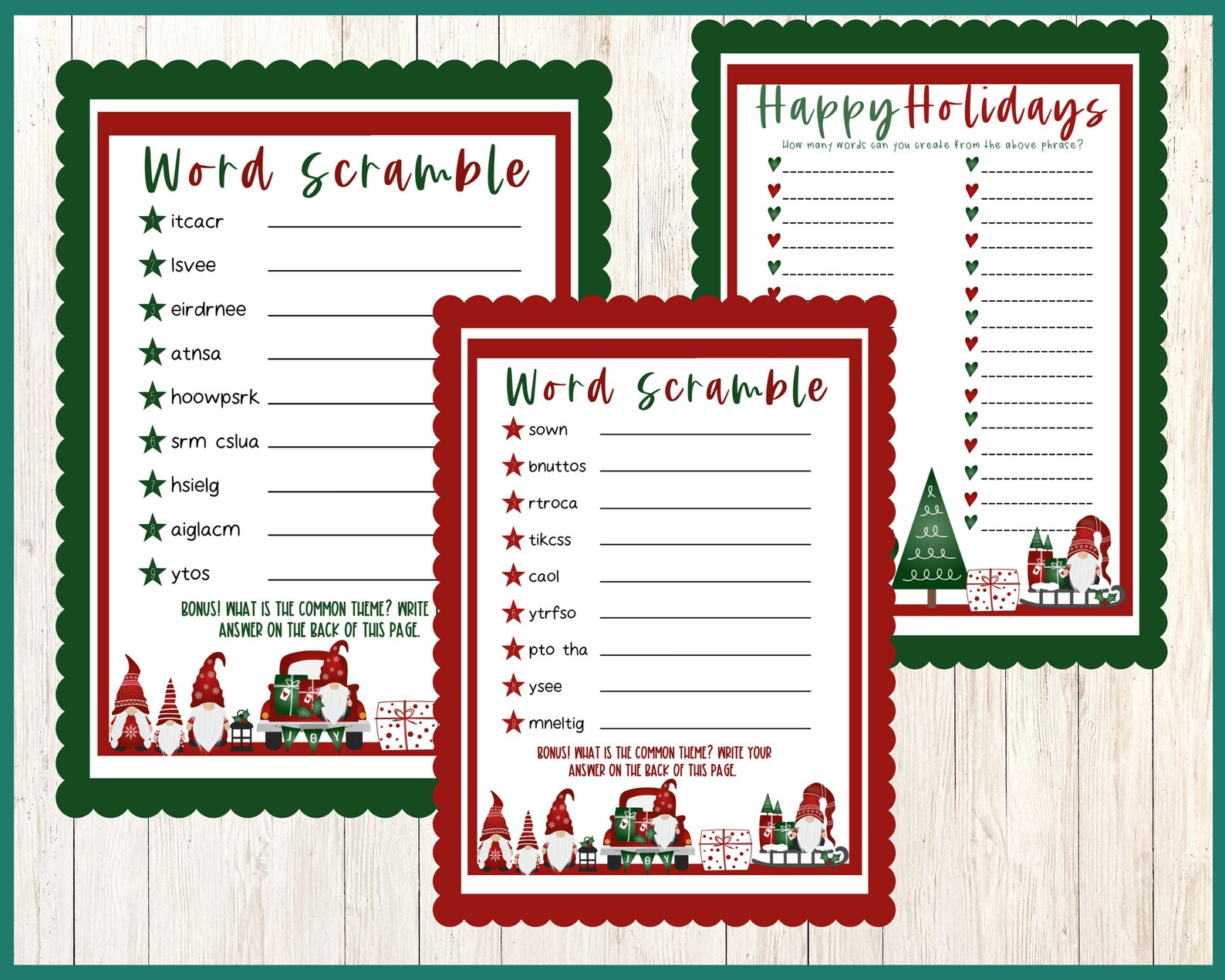 Printable Christmas Games Christmas Printable Games Family Holiday ...