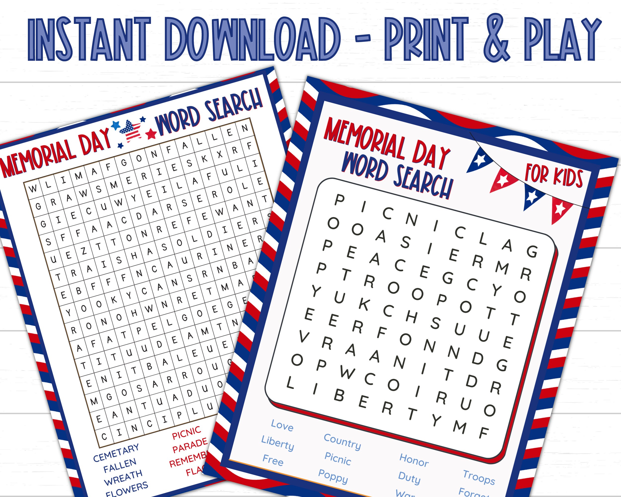 Memorial Day Word Search Printable Memorial Day Game Party Games Memorial Day Word Search Printable Memorial Day Game Party Games