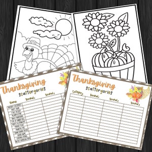 Printable Thanksgiving Games | Family Thanksgiving Game Bundle | Adults