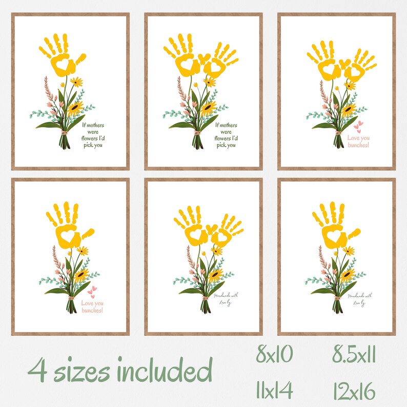 Mothers Day Handprint Printable Mother #39 s Day Handprint Floral Art