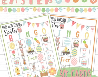 Easter Bingo | 30 Bingo Cards | Easter Activity | Easter Game | Printable Bingo Game | Easter for Kids | Classroom | Sunday School | Church