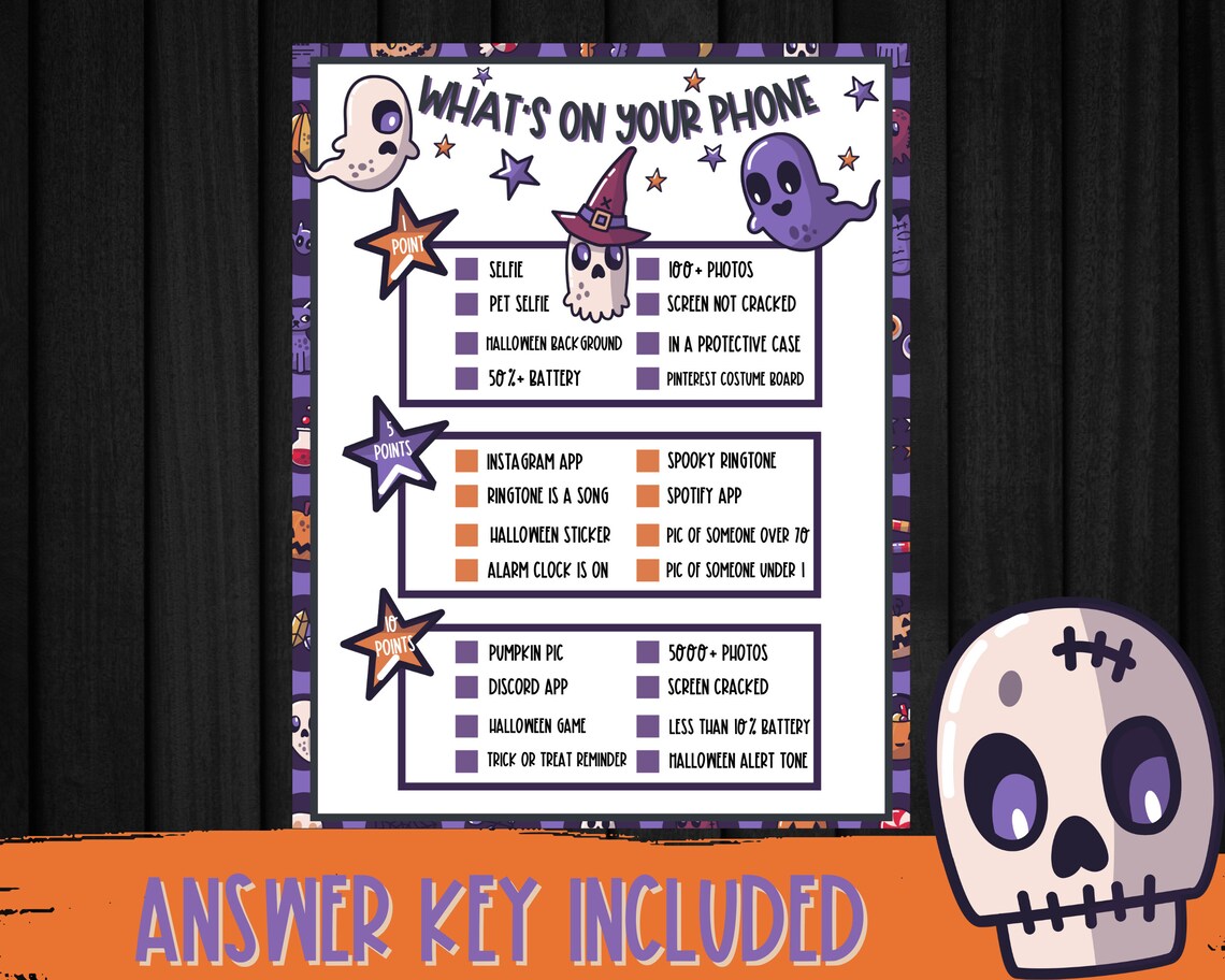 Halloween Whats on Your Phone Game, Halloween What's on Your Phone Game ...