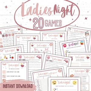 Ladies Night Games | Ladies Night Printable | Girls Night Games | Girls Night Out | Drinking Games | Dirty Minds Game | Ladies Night Out