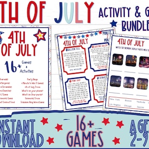 Juegos del 4 de julio / Juego del Día de la Independencia / Juegos del 4 de julio / Juegos patrióticos / Trivia / 4 de julio / EE. UU. / Actividades del 4 de julio / Paquete