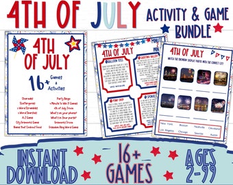 4th of July Games | Independence Day Game | July 4th Games | Patriotic Games | Trivia | Fourth of July | USA | July 4th Activities | Bundle