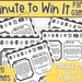 Minute to Win It Game, Party Game, Printable Party Game, Sleepover Game ...