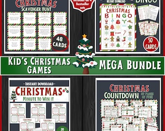 Kinder Weihnachten Mega Bundle | Familie Weihnachtspaket | Mega Weihnachtsaktivitätspaket | Ausdruckbare Weihnachten Spiele & Aktivitäten für Kinder