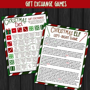 Christmas Party Game Christmas Trivia Left Right Game Feud Pass the Gift Christmas Dice Game Minute to Win it Charades Adult image 3