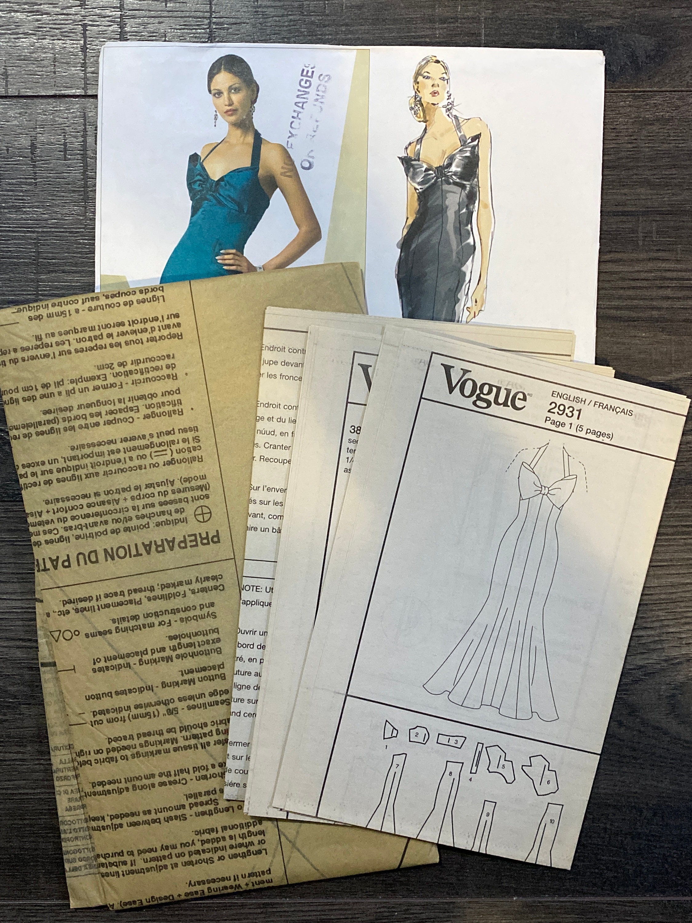 Vogue V2931 MISSES Fit and Flare Gown Sewing Pattern - Etsy