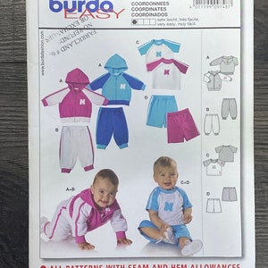 BURDA 9748 Childerens track suit sewing pattern