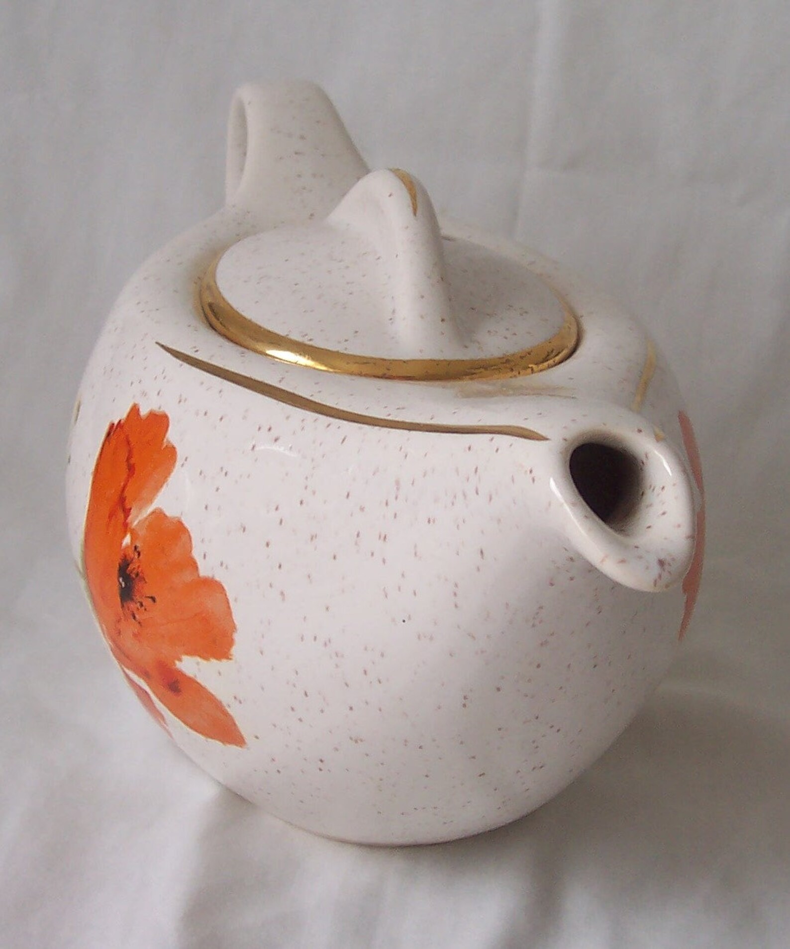 Poppy Teapot by Kernewek Pottery Cornwall Aladdin Floral Etsy