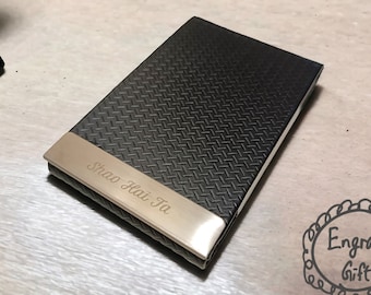 Business Card Holder - Personalized Business Card Holder / Personalize d Custom Engraved Gift / Card Case / Corporate Gifts / Groomsmen Gift