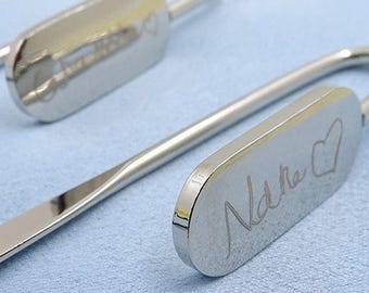 Personalized Metal Bookmark – Custom Handwriting, Signature or Text
