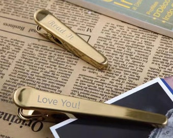 Stainless Steel Sealing Clip - Personalized Text Engraved - Alligator Clip