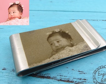 Engraved Handwriting Logo Money Clip - Custom Double-Sided Groomsmen Gift