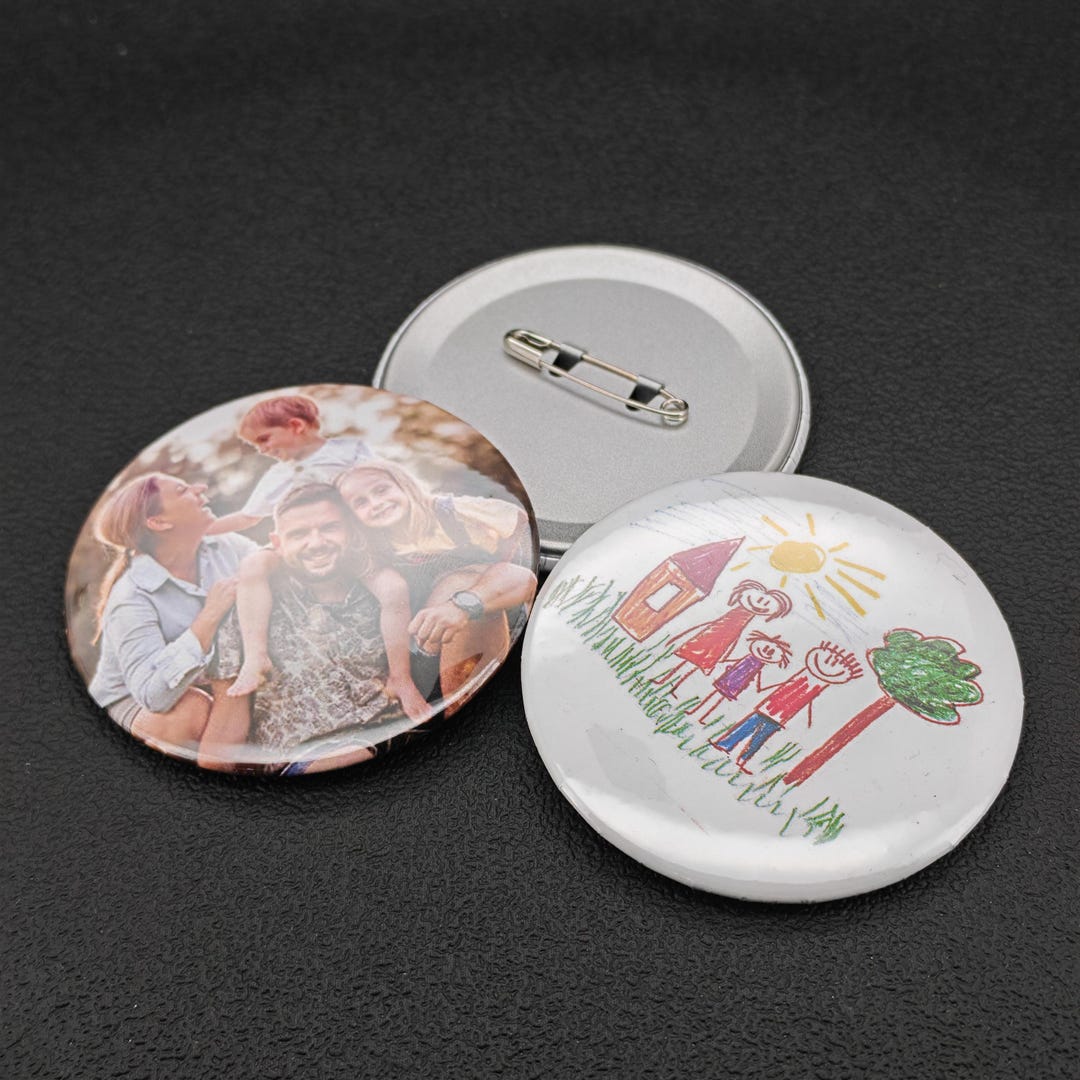 Custom 58mm Button Pin, Personalized Photo or Design - Etsy