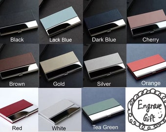 5-200 Custom Business Card Holders for company, school, team - Personalized Agent Boss Gift
