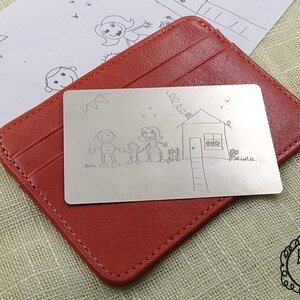 Handwriting Wallet Insert Love Letter, Engraved Keepsake Card, Custom Message, Personalized Anniversary Gift