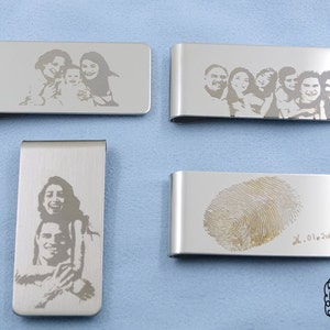 Engraved Script Money Clip Bookmark Stainless Steel Memorial Gift Vison Clip image 4