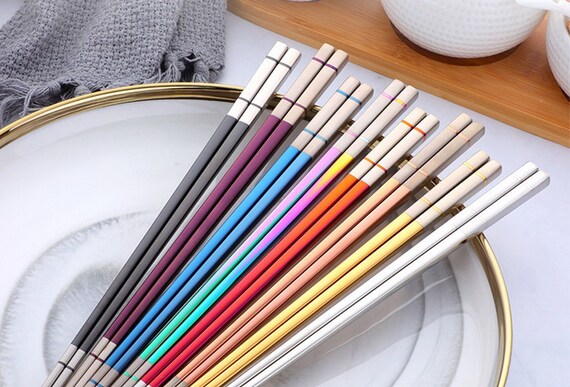 Personalized Stainless Steel Chopsticks Laser Engraved With Your