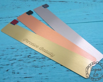 Personalized Etch Engrave Metal Bookmark, Read Handwriting, Book Lover Reader Custom Engraved Quote, Design Bookmark, customer, graduation
