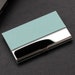 Personalized Business Card Holder in Text Handwritten Logo Laser Engraved Leatherette 12 colors available 