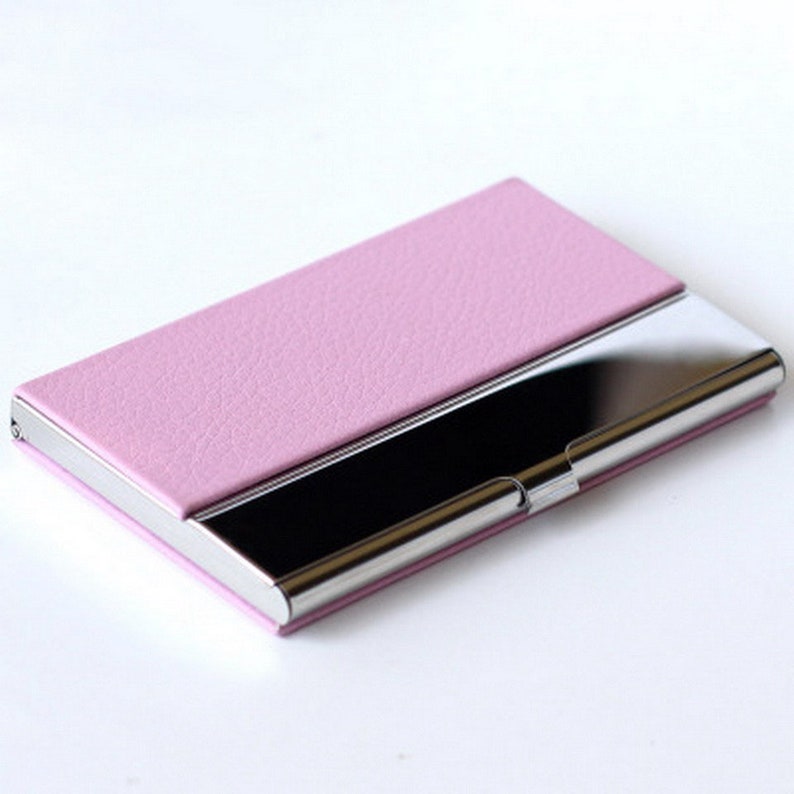 Personalized Business Card Holder in Text Handwritten Logo Etsy