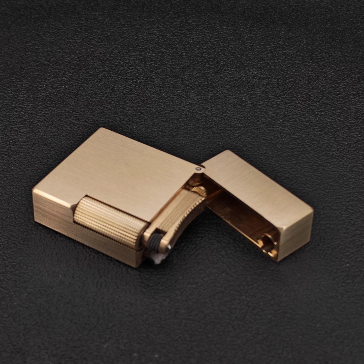 Handmade Pure Brass Lighter, Brushed Finish, Custom Text Engraving ...