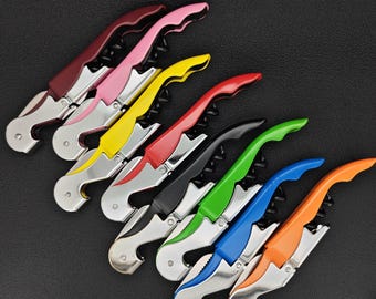 Personalized Metal Corkscrew – Custom Text Engraving, Elegant Wine Opener - Bulk