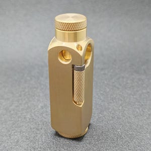 Vintage Messing Pfeifenfeuerzeug - Retro Flame Design - Raucherzubehör - Individuelle Gravur