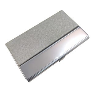 Personalisierter handgeschriebener Logo-Visitenkartenhalter aus Kunstleder - Laser graviert - Individuell anpassbar