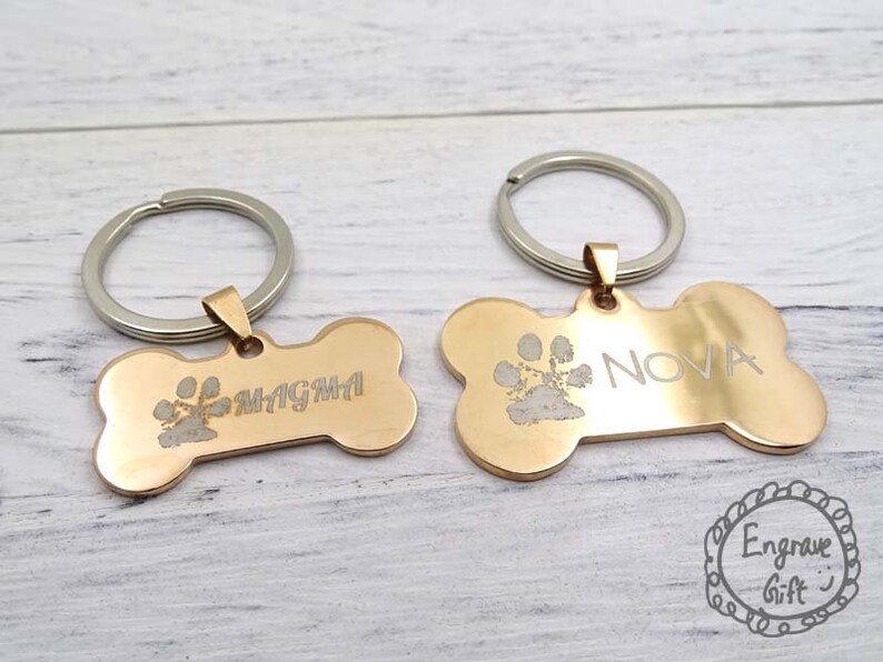 Steel Dog Tag Dog Tag Personalized Dog Collar Tag Dog Tag Etsy
